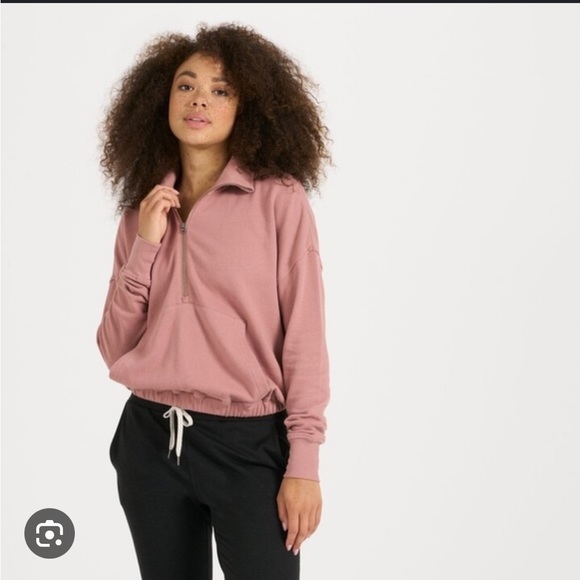 Vuori Tops - Vuori Sunnyside Half Zip Size Small Burnt Clay